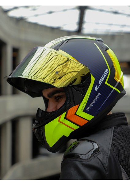 Rapıd 2 Extra Mat Neon Sarı-Navy Mavi Kask