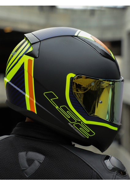 Rapıd 2 Extra Mat Neon Sarı-Navy Mavi Kask