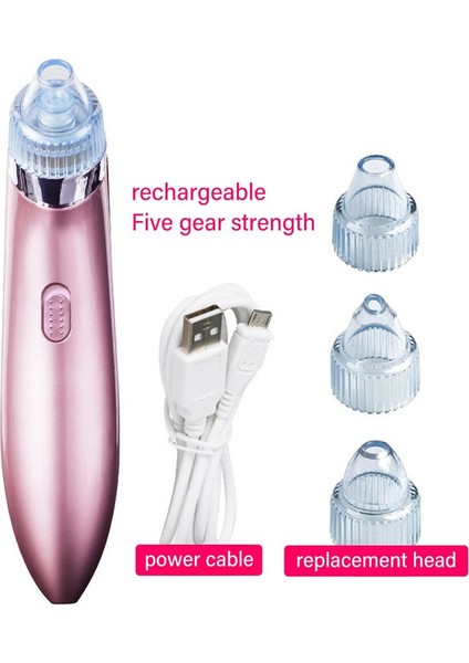 Güzellik Cihazı Gözenek Temizleyici Siyah Nokta Ingilizce Sürüm Temizleme Cihazları Gül Altın Şarj Edilebilir (Yurt Dışından)