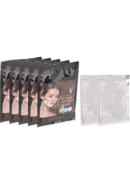 Hao Kan 5 Adet V Hattı Kaldırma Maskesi 2 Çift Göz Sıkılaştırıcı Soğuk Çene Düşürücü (Yurt Dışından) fiyatları