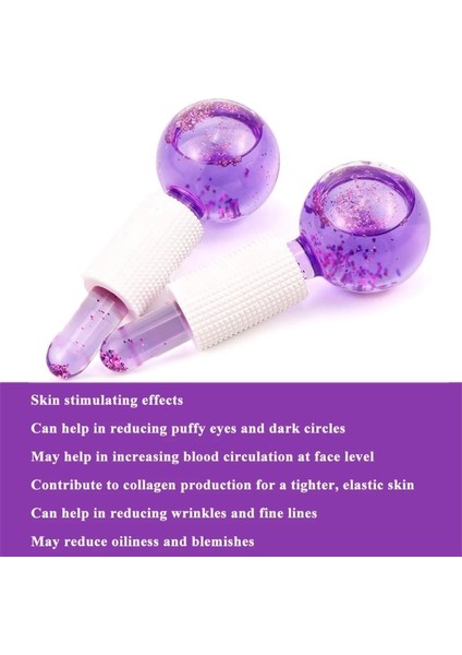 Adet/kutu Kristal Buz Hokeyi Silindiri Enerji Masajı Güzellik Yüz Göz Kristal Top Masajı Su Dalgası Buz Küreleri Cilt Bakımıblue (Mavi) (Yurt Dışından) modelleri