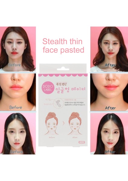 40 Adet Etiket Görünmez Ince V Şekli Yüz Yüz Kaldırma Yapışkan Bant Çene Sıcak Satış (Yurt Dışından) modelleri