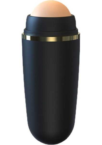 Yüz Yağı Emici Silindirler Volkanik Taş Leke Yüz Yağı Giderici Rulo Topu - Siyah (Yurt Dışından)