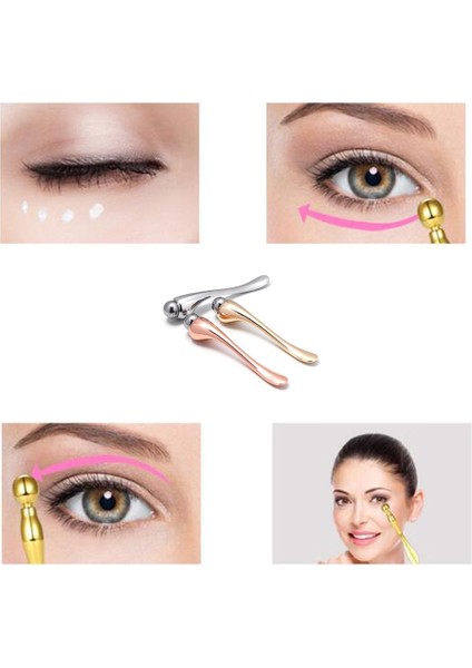 Göz Kremi Aplikatörü Göz Masajı Göz Güzellik Aparatı Rolling Masaj Çubuğu - Gümüş (Yurt Dışından) fırsatları