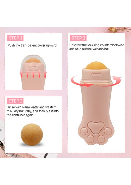 Kedi Pençesi Volkanik Taş Yağı Emici Rulo Yüz T-Bölgesi Yağ Temizleme Topu Siyah Nokta Kaldırma Akne Makyaj Kaldırmak Cilt Bakımı Araçları (Yurt Dışından) indirimleri