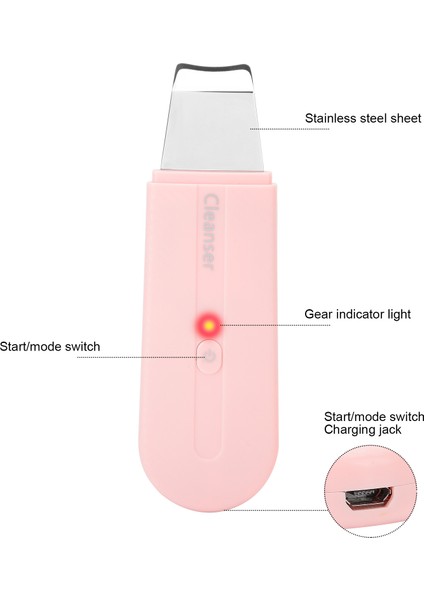 Yüz Cilt Scrubber Gözenek Temizleme Soyma Makinesi Ultrasonik Peeling Aracı Sıcak (Yurt Dışından) modelleri