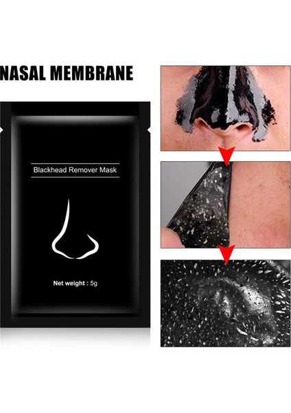 Bambu Kömür Siyah Kafa Burun Membran Yırtılma Maskesi Akne Siyah Nokta Giderici Maske Derin Temizlik Cilt Bakımı @ ME88 Kaldırmak Için (Yurt Dışından)