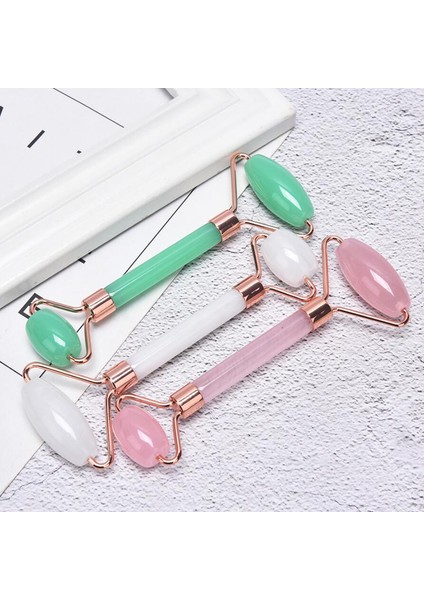 1pc Çift Başlı Masaj Gua Sha Yeşim Yüz Masajı Yüz Germe Cilt Bakımı Spa Aracı (Rastgele Renk) (Yurt Dışından)
