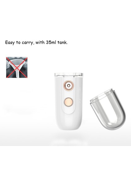 Laıkou - Nano Püskürtücü USB Taşınabilir Nemlendirici Nemlendirici Yatıştırıcı Soğutma Yüz Sis Sprey Aracı Cilt Bakımı 30ML (Yurt Dışından) indirimleri