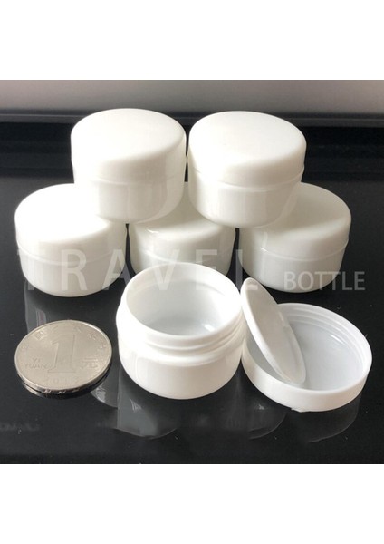 10 Adet 10G Plastik Boş Makyaj Kavanoz Pot Doldurulabilir Numune Şişeleri Seyahat Yüz Kremi Losyon Kozmetik Konteyner 5 Renk Pembe/beyaz (Yurt Dışından)