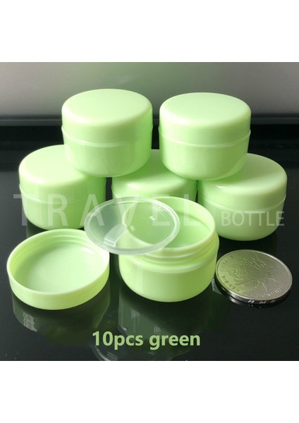 10 Adet 10G Plastik Boş Makyaj Kavanoz Pot Doldurulabilir Numune Şişeleri Seyahat Yüz Kremi Losyon Kozmetik Konteyner 5 Renk Pembe/beyaz (Yurt Dışından) modelleri
