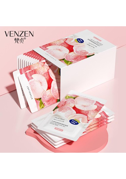 14 Adet/grup Şeftali Niacinamide Uyku Maskesi Gözenek Küçültmek Fırça Maskesi Nemlendirici Tek Kullanımlık Maske Cilt Bakımı Cildin Pürüzlülüğünü Artırın (Yurt Dışından)