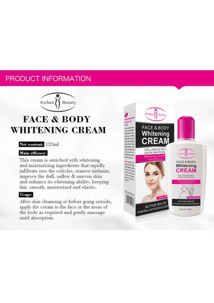 Aichun Için Vücut Yüz Beyazlatıcı Krem Cilt Bakımı Parlatıcı Losyon Nemlendirici (Yurt Dışından) fırsatları