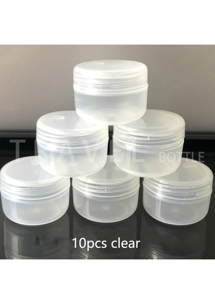 10 Adet 10G Plastik Boş Makyaj Kavanoz Pot Doldurulabilir Numune Şişeleri Seyahat Yüz Kremi Losyon Kozmetik Konteyner 5 Renk Pembe/beyaz (Yurt Dışından) fırsatları