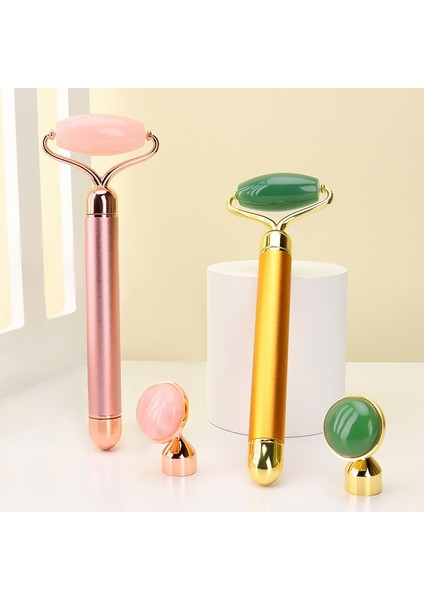 In 1 Elektrikli Doğal Gül Kuvars Yeşim Rulo Yüz Kaldırma Kristal Yeşim Taşı Yüz Rulo Güzellik Masaj Aletipembe (Pembe) (Yurt Dışından) fırsatları