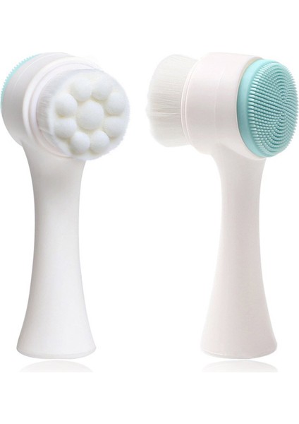 Çift Taraflı Silikon Yüz Temizleyici Yıkama Fırçası Yumuşak Hafif Fiber Yüz Temizleme Mavi Büyük Dalga Noktası (Yurt Dışından) modelleri