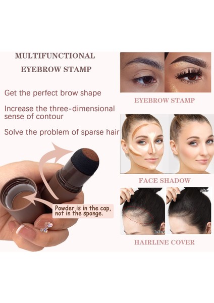 Kaş Damgası Şablon Seti 2'li Açık Kahverengi + Kahverengi Siyah Tek Adımlı Kaş Damgası Şekillendirme Seti (Yurt Dışından) fiyatları