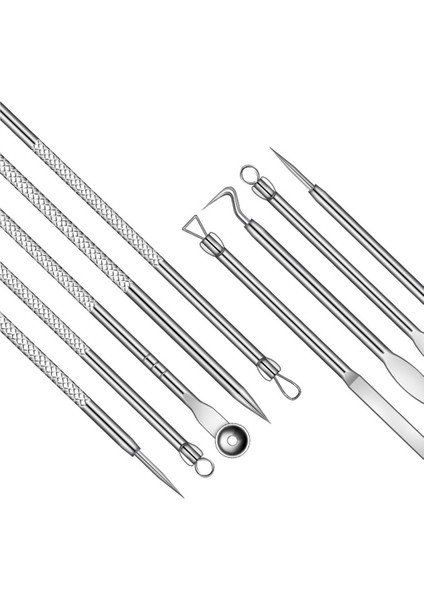 Adet Paslanmaz Çelik Siyah Nokta Sivilce Sökücü Aracı Kiti Akne Sökücü Iğneler Leke Siyah Kafa Çıkarıcı Güzellik Cilt Bakımı Araçları (Yurt Dışından)