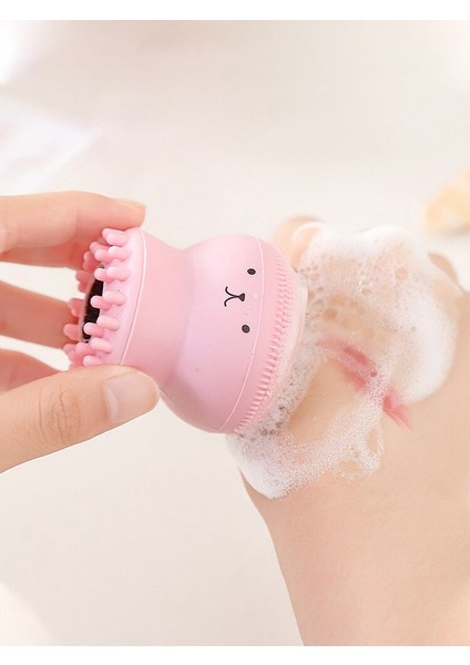 1 Adet Ahtapot Şekli Fıskiye Silikon Temizleme Fırçası Peeling Siyah Nokta Çıkarıcı Yüz Derin Temizlik Yüz Yıkama Banyo Fırçaları (Yurt Dışından)
