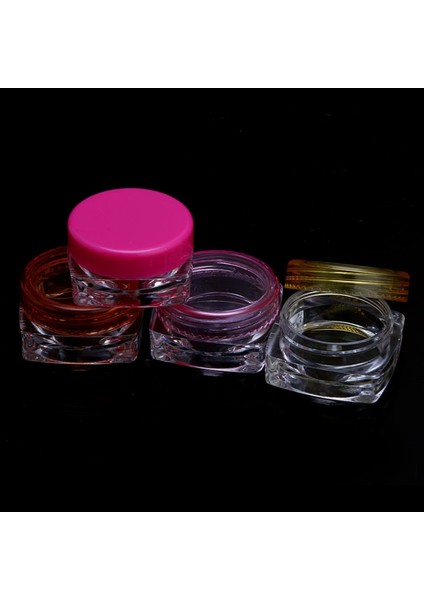 10 Adet Şeffaf Küçük Kare Şişe 5g Kozmetik Boş Kavanoz Pot Göz Farı Dudak Balsamı Yüz Kremi Numune Kabı (Yurt Dışından) fiyatları