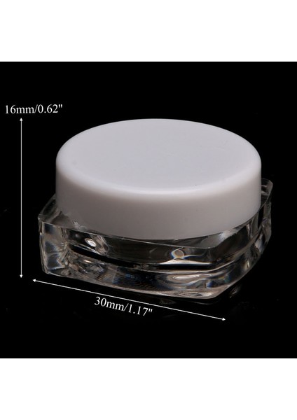 10 Adet Şeffaf Küçük Kare Şişe 5g Kozmetik Boş Kavanoz Pot Göz Farı Dudak Balsamı Yüz Kremi Numune Kabı (Yurt Dışından) fırsatları