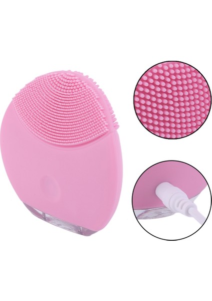 Silikon Su Geçirmez Şarj Edilebilir Yüz Temizleyici Ultrasonik Yüz Temizleyici Pembe (Yurt Dışından) indirimleri