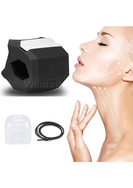 Fitness Yüz Çene Egzersiz Aleti Jawline Trainer Yüz Egzersiz Topu Çene Hattı Çiğneme Kas Topu Çene Isırık Klipsi Arp Siyah 01 (Siyah 01) (Yurt Dışından)