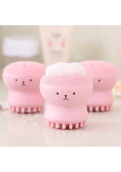 Pembe Ahtapot Yüz Fırçası Sünger Yüz Temizleme Fırçaları Yüz Temizleyici Derin Gözenek Peeling Siyah Nokta Cilt Bakımı Makyaj Araçları (Yurt Dışından)