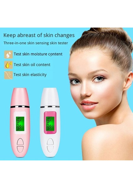 Cilt Bakım Aracı Yağ Içeriği Analiz Cihazı LCD Dijital Yüz Cilt Bakımı Nem Analiz Cihazı Monitör Nem Cilt Sensörü Dedektörüpembe (Pembe) (Yurt Dışından) indirimleri