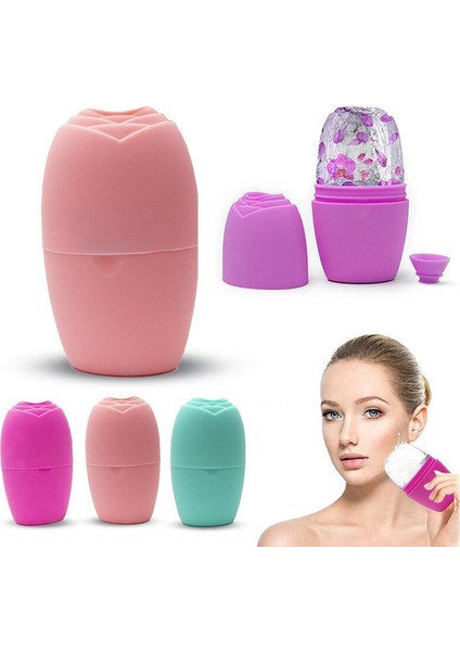 Cilt Bakımı Güzellik Kaldırma Şekillendirme Aracı Silikon Buz Küpü Tepsileri Buz Küresi Buz Topları Yüz Masajı Yüz Rulo Akne Azaltmak (Yurt Dışından)