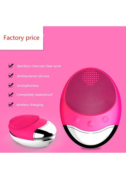 Bambu Kömür Silikon Yüz Temizleme Cihazı USB Elektrikli Gözenek Temizleme - Gül Kırmızısı (Yurt Dışından) fiyatları