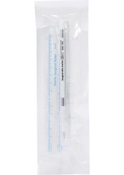 Sterilize Kaş Dövme Tıbbi Cerrahi Cilt Marker Kalem Cetvel Ölçme Aleti ile (Yurt Dışından)