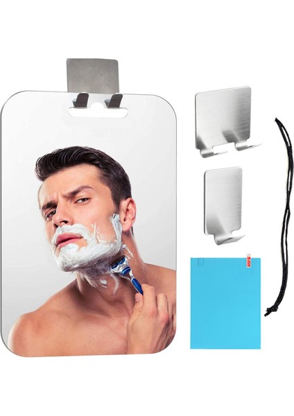 Akrilik Anti Sis Ayna Banyo Araçları Duş Tıraş Sissiz Ayna Tuvalet Seyahat Aksesuarları Erkekler Kadınlar Için Duvar Emme ile (Yurt Dışından)