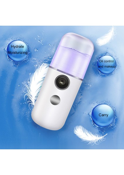 Laıkou Nano Püskürtücü USB Sprey Güzellik Yüz Sis Püskürtücü Nemlendirici Nemlendirici Yatıştırıcı Soğutma Mavi 30ML (Yurt Dışından) fırsatları