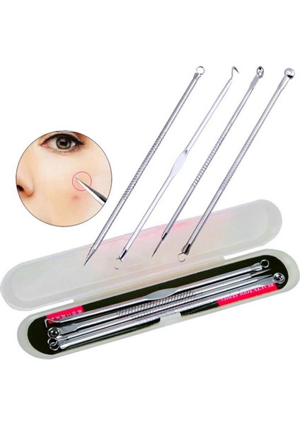 4 Adet/1 Adet Siyah Nokta Akne Paslanmaz Çelik Iğne Akne Sivilce Siyah Nokta Remover Aracı Yüz Gözenek Temizleyici Yüz Cilt Bakımı Aracı (Yurt Dışından)