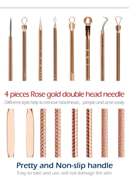2020 Yeni Paslanmaz Çelik Sivilce Çıkarıcı Çıkarma Aracı Yüz Cilt Bakımı Siyah Nokta Sivilce Sökücü Komedon Özü Ance Iğne Seti (Yurt Dışından) fiyatları