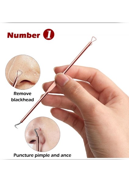 2020 Yeni Paslanmaz Çelik Sivilce Çıkarıcı Çıkarma Aracı Yüz Cilt Bakımı Siyah Nokta Sivilce Sökücü Komedon Özü Ance Iğne Seti (Yurt Dışından) indirimleri