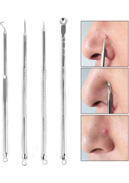 Adet/takım Akne Siyah Nokta Kaldırma Iğneleri Comedone Belmish Extractor Akne Tedavisi Gözenek Temizleme Kanca Yüz Cilt Bakımı Güzellik Araçları (Yurt Dışından) modelleri
