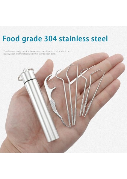 Paslanmaz Çelik Kürdan Seti Diş Diş Ipi Kullanımlık Kürdan Taşınabilir Kürdan Ipi Diş Temizleyici Ağız Temizleme (Yurt Dışından) fiyatları