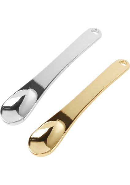 4'lü Metal Makyaj Spatulası, Yüz Maskesi Kepçesi (Gümüş ve Altın) (Yurt Dışından)