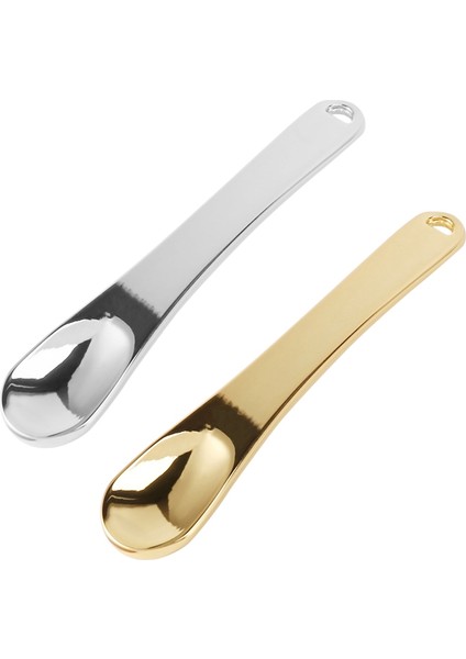 4'lü Metal Makyaj Spatulası, Yüz Maskesi Kepçesi (Gümüş ve Altın) (Yurt Dışından)
