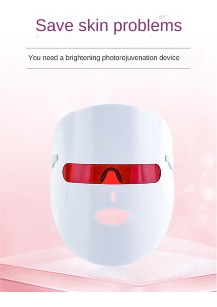 LED Renkli Maske Kırmızı ve Mavi Işık Güzellik Instent Maskesi (Yurt Dışından)