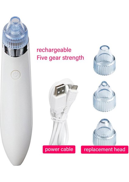 Güzellik Cihazı Gözenek Temizleyici Siyah Nokta Ingilizce Sürüm Temizleme Cihazları Beyaz Şarj Edilebilir (Yurt Dışından)