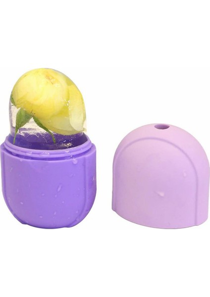 Buz Silindirleri Masaj Yüz Buz Küpü Buz Yüz Kontur Küp Silindirleri Sağlam - Koyu Mor+Açık Mor (Yurt Dışından)