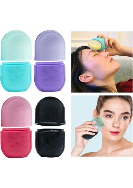 Buz Silindirleri Masaj Yüz Buz Küpü Buz Yüz Kontur Küp Silindirleri Sağlam - Koyu Mor+Açık Mor (Yurt Dışından) fiyatları