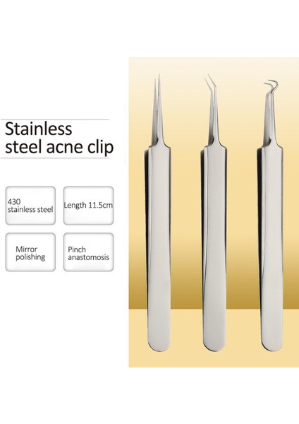1 Adet Sivilce Iğne Cımbız Siyah Nokta Leke Sivilce Kaldırma Sivri Viraj Gib Kafa Yüz Bakımı Araçları Comedone Sivilce Çıkarıcı (Yurt Dışından)