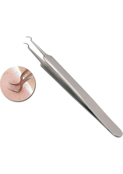 Adet Viraj Kavisli Paslanmaz Çelik Beyaz Nokta Siyah Nokta Sivilce Klipleri Sivilce Komedon Sökücü Yüz Temizleyici Iğneler Aracı (Yurt Dışından)