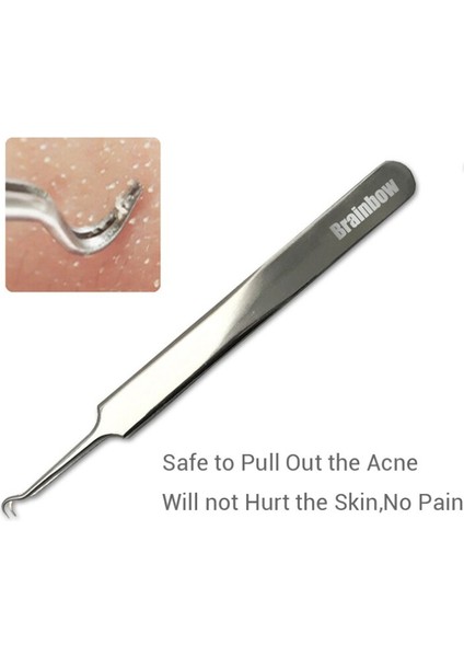 Adet Viraj Kavisli Paslanmaz Çelik Beyaz Nokta Siyah Nokta Sivilce Klipleri Sivilce Komedon Sökücü Yüz Temizleyici Iğneler Aracı (Yurt Dışından) indirimleri
