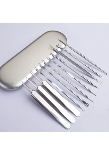 Siyah Nokta Remover Araçları Sivilce Popper Araç Seti Akne Çıkarıcı Aracı Profesyonel Paslanmaz Sivilce Akne Leke Temizleme Alet Takımı (Yurt Dışından) fiyatları