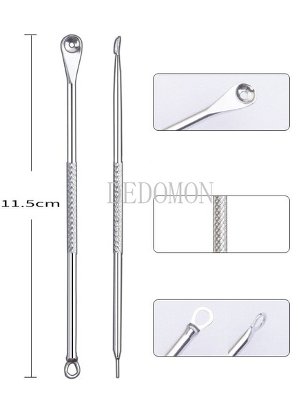 Siyah Nokta Remover Araçları Sivilce Popper Araç Seti Akne Çıkarıcı Aracı Profesyonel Paslanmaz Sivilce Akne Leke Temizleme Alet Takımı (Yurt Dışından) indirimleri